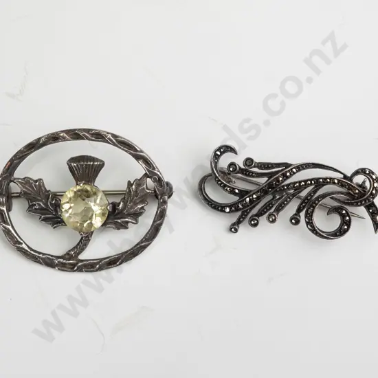 2 costume brooches