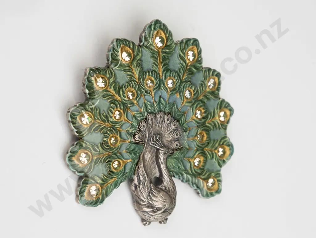 peacock brooch stamped 'Catherine Popesco France' Image 1++