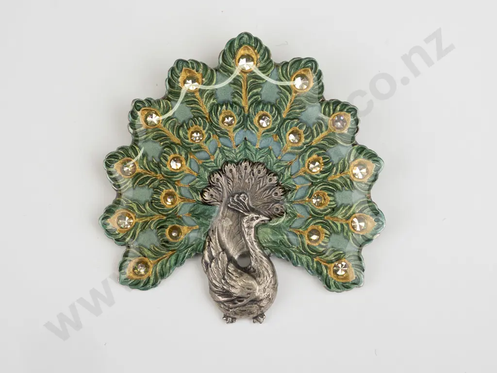 peacock brooch stamped 'Catherine Popesco France' Image 1++