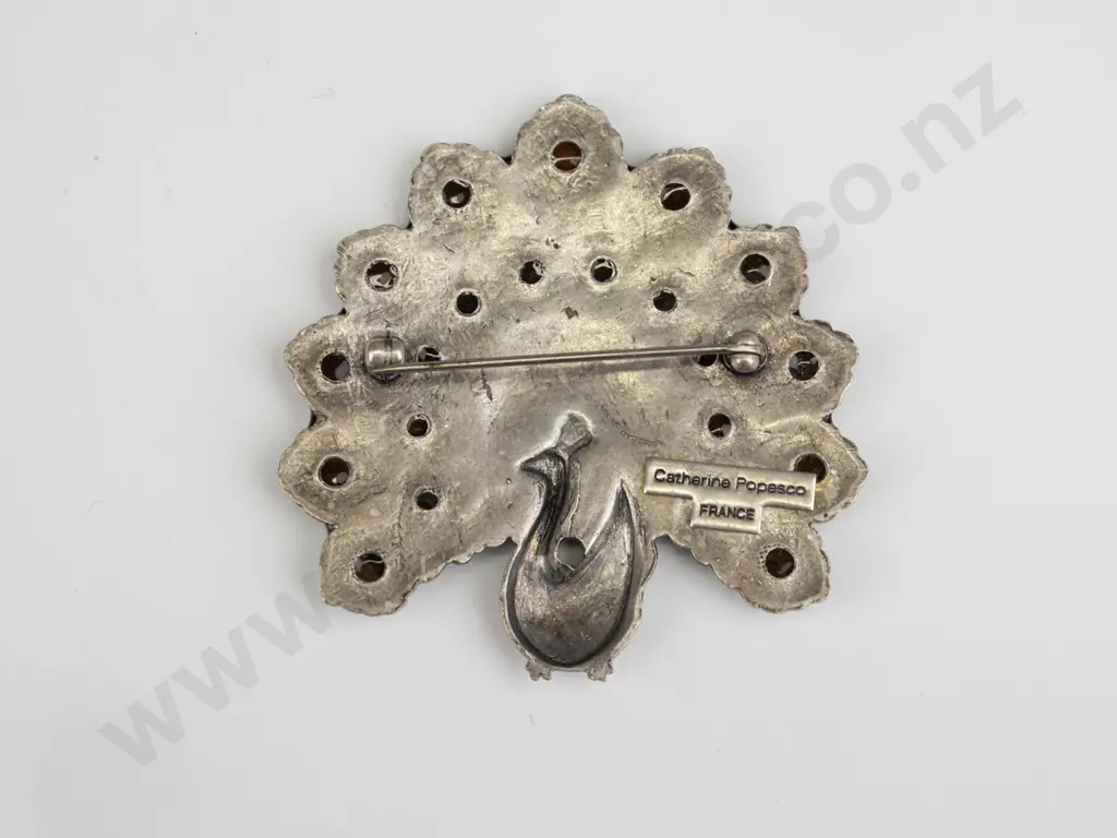 peacock brooch stamped 'Catherine Popesco France' Image 1++