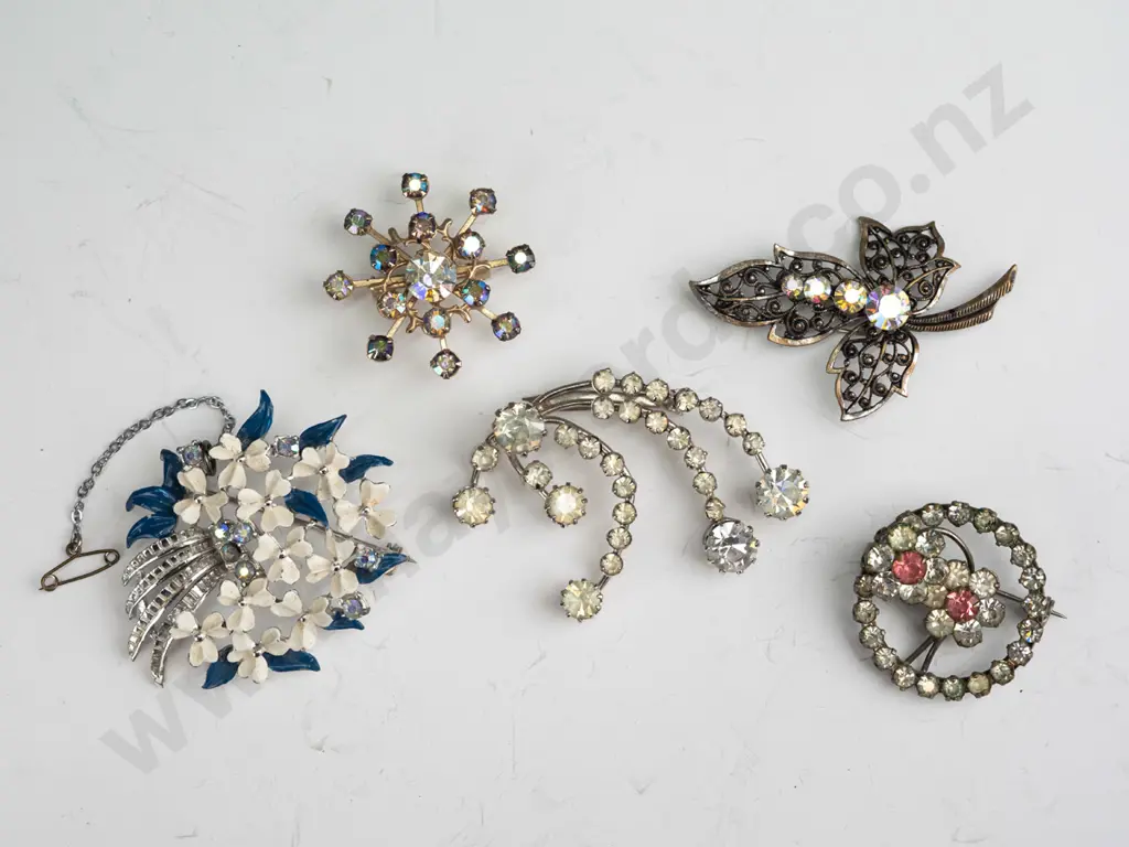 5 costume brooches Image 1++