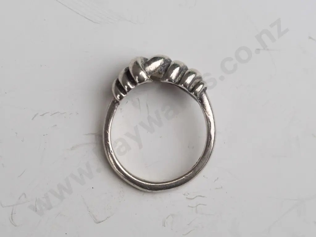 silver ring stamped stg size M Image 1++