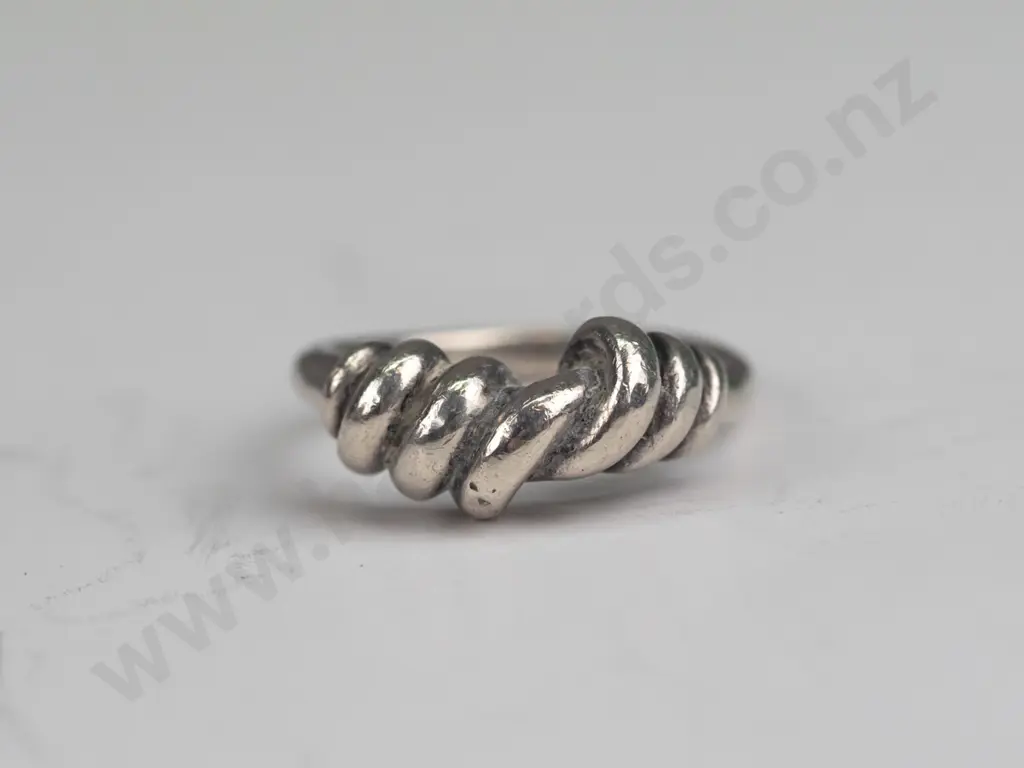 silver ring stamped stg size M Image 1++