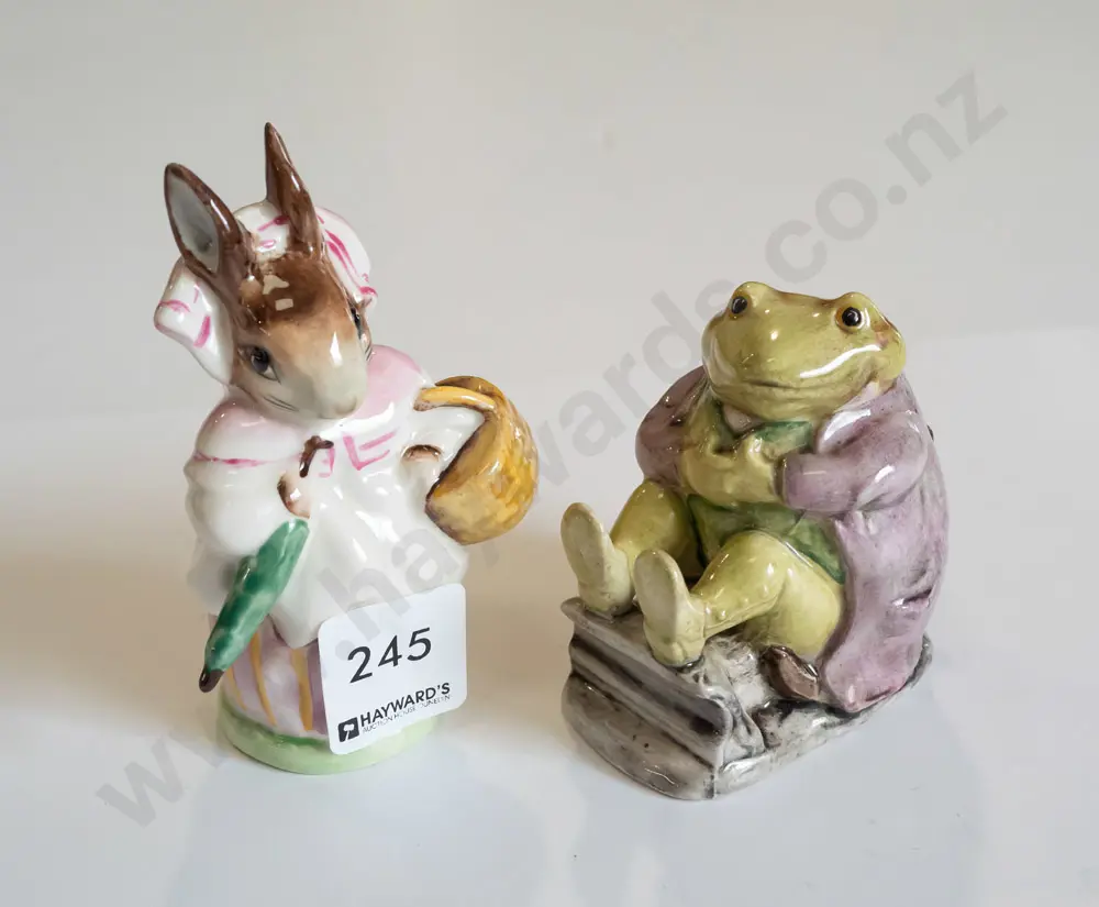 2x Beswick Beatrix Potter figurines: Mr Jackson & Mrs Rabbit H-100 Image 1++