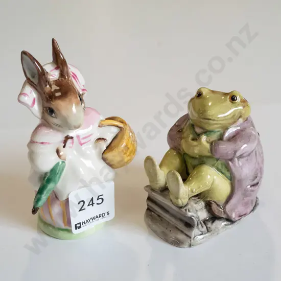2x Beswick Beatrix Potter figurines: Mr Jackson & Mrs Rabbit H-100