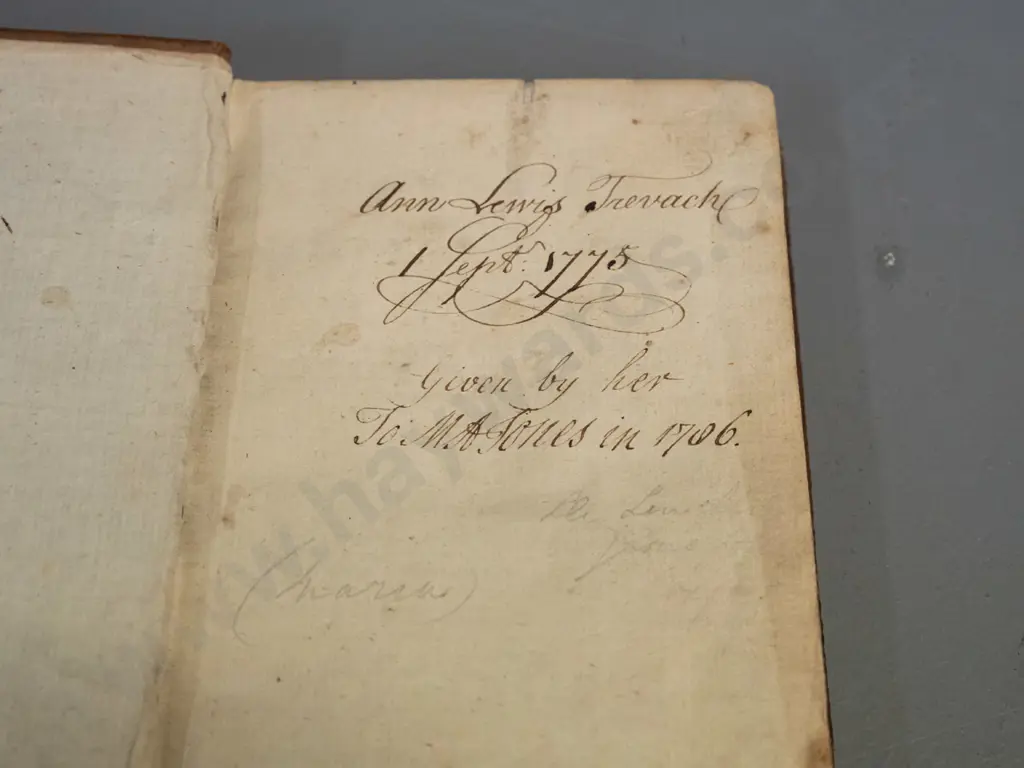 antique small leather bound book with 1775 inscription - 4th ed, volume 1 of 2 "Letters on the Improvement of the Image 1++