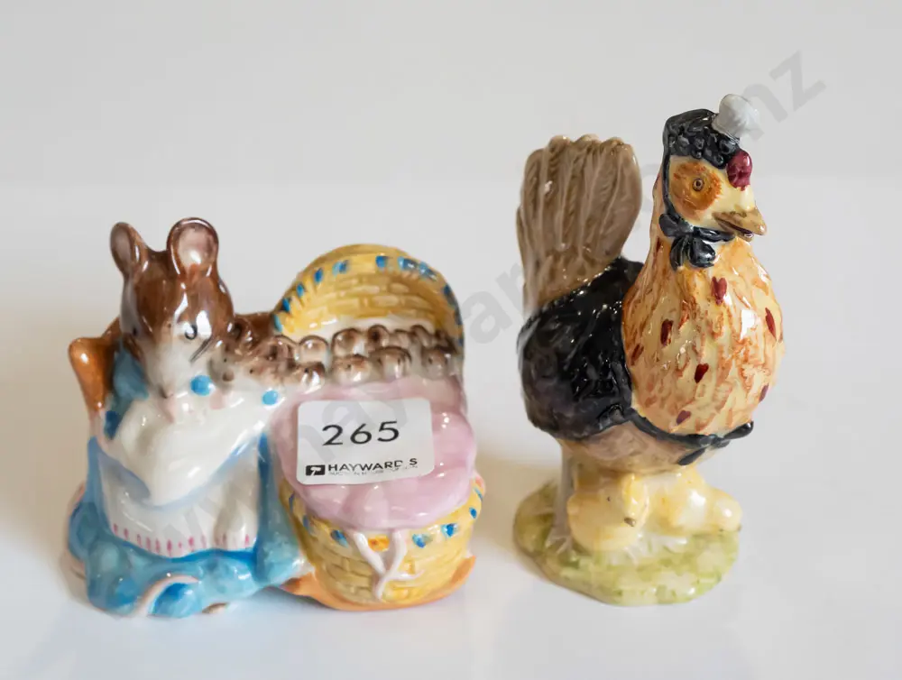 2x Beswick Beatrix Potter figurines: Hunca Munca & Sally Hennypenny H-105 Image 1++