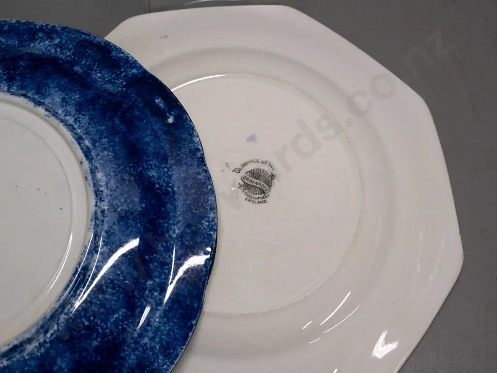 Grimwades Glimpses of the East plate, Byzanta ware dish, and a Corona Ware floral plate D-225 - some wear to gilt, some Image 1++