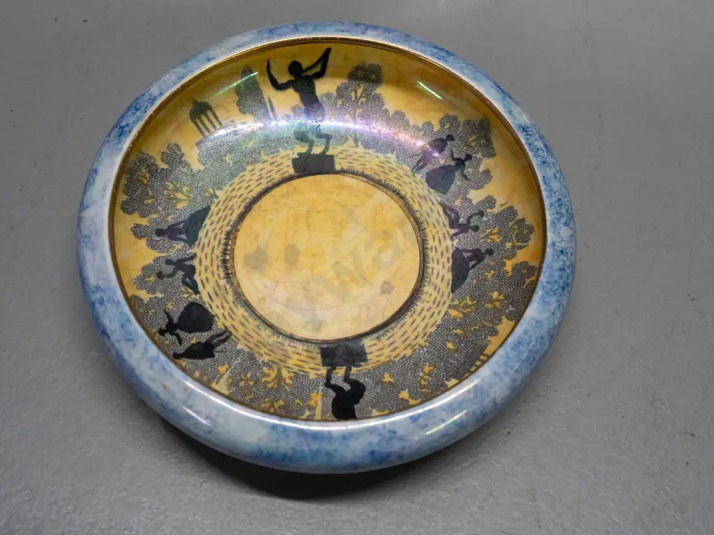 Grimwades Glimpses of the East plate, Byzanta ware dish, and a Corona Ware floral plate D-225 - some wear to gilt, some Image 1++