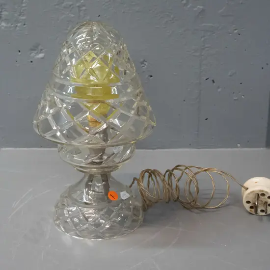 cut crystal 2-piece table lamp H-270 D-160