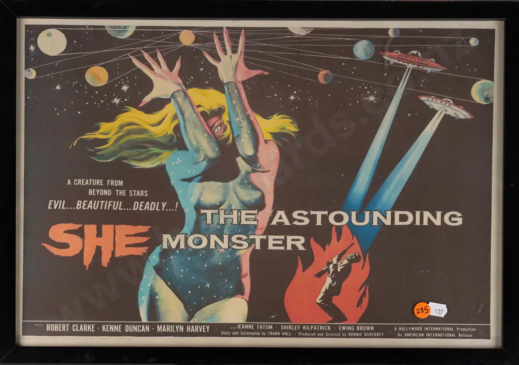 framed small movie poster print - The Astounding She Monster H-290 W-410 Image 1++