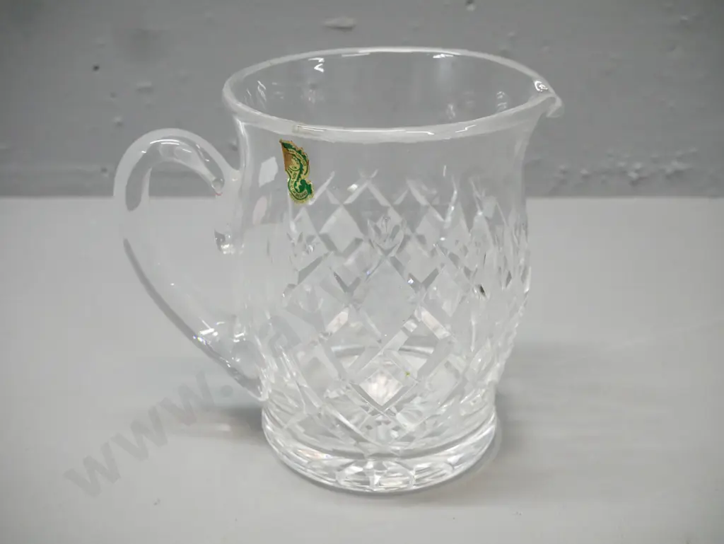Waterford cut crystal jug, remnants of original label H-155 W-170 Image 1++