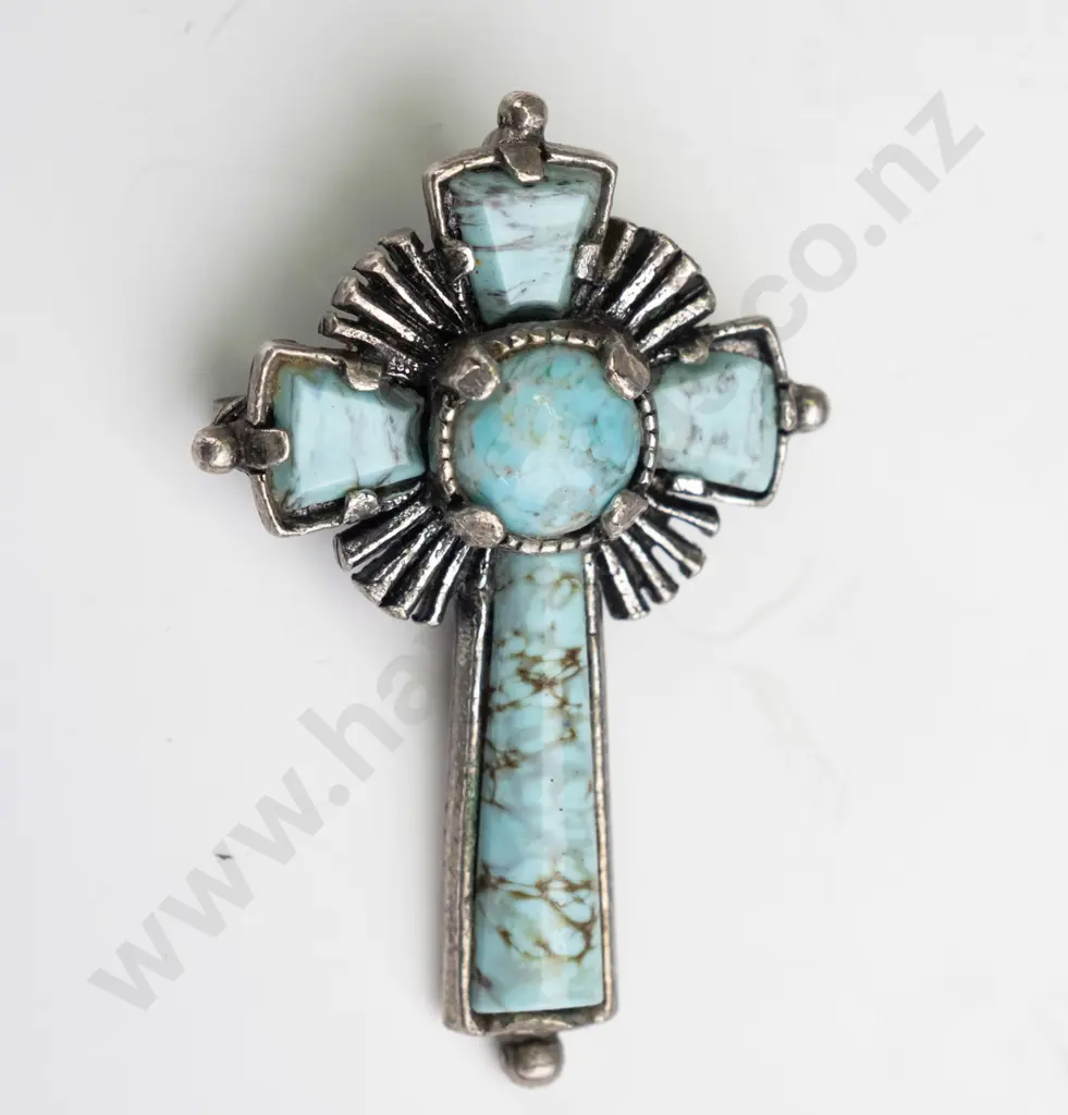 2  turquoise brooches Image 1++