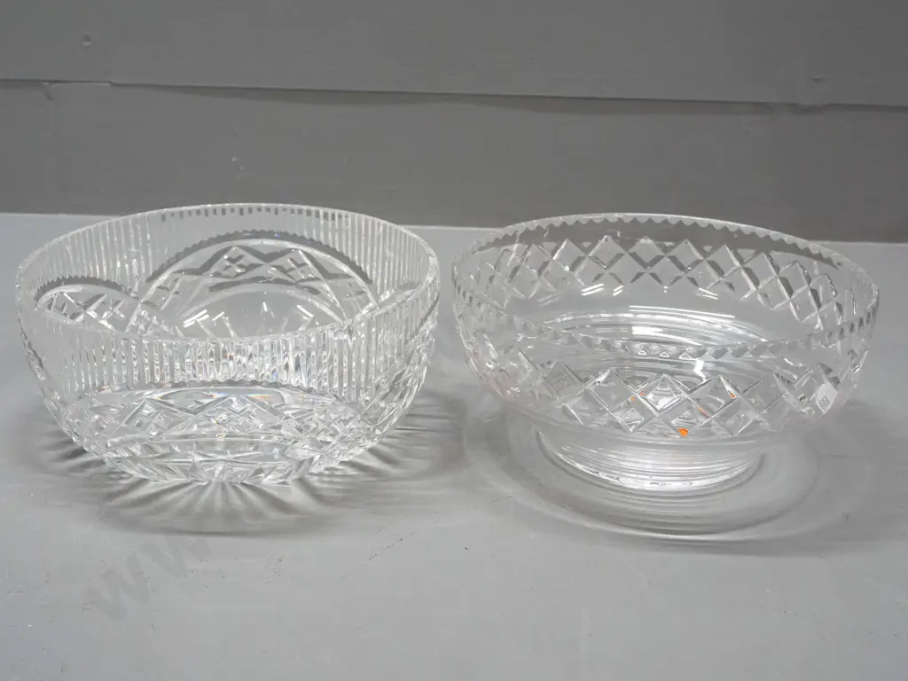 2 cut crystal bowls - one Stuart H-95 D-200 and one unmarked Image 1++