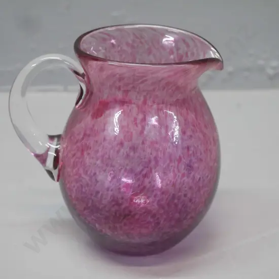 signed Hoglund small art glass pitcher H-120