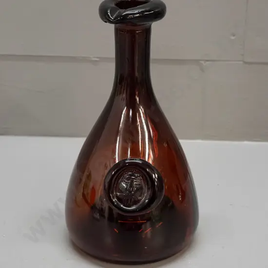 retro (Holmegaard?) glass viking head carafe H-220 D-120