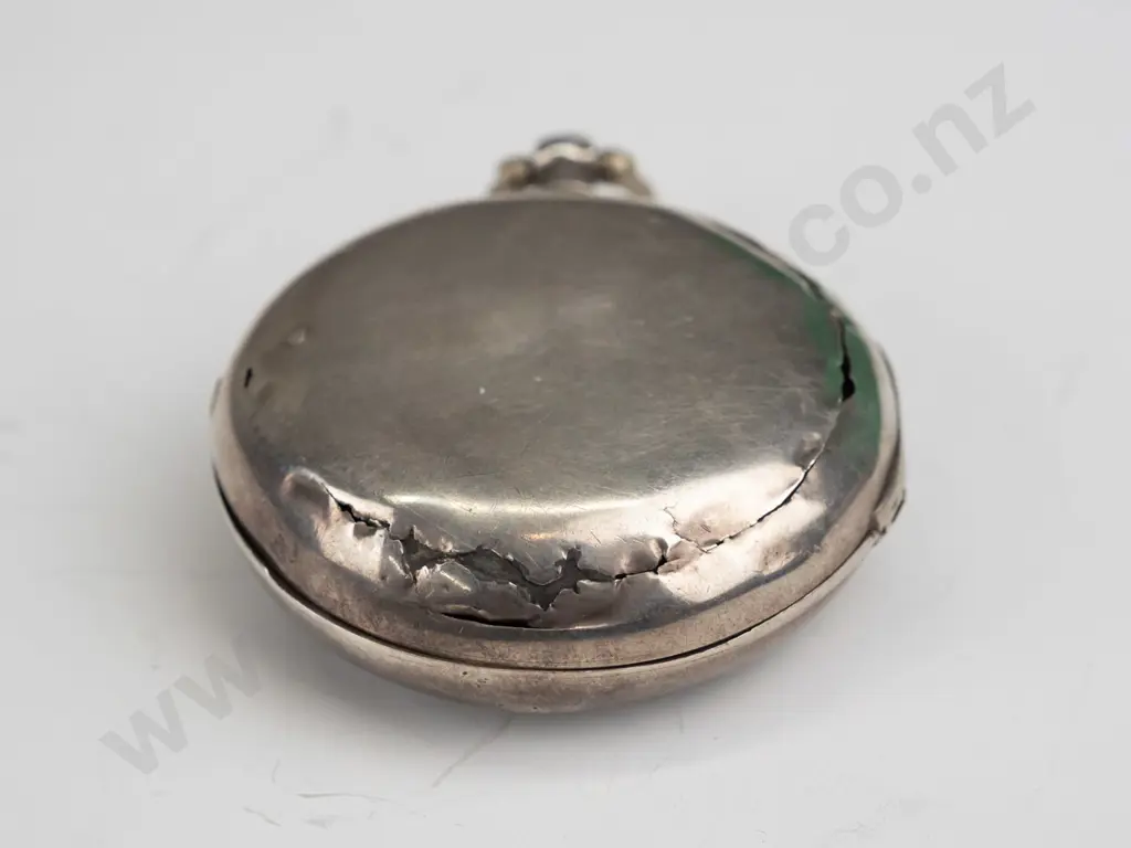pair cased sterling silver case pocket watch hall marked - Colin Salmon of Dundee - fusee not going Image 1++