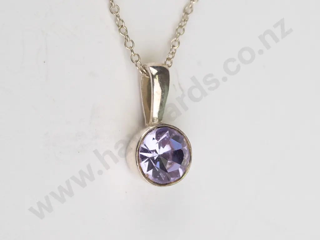 amethyst necklace stamped 925 Image 1++