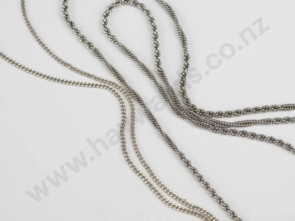 silver chain stamped 925 & long silver 'Orton' chain Image 1++