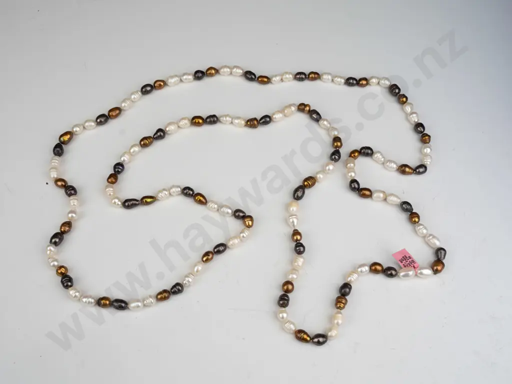 artisan multi-coloured freshwater pearl necklace 159gms Image 1++
