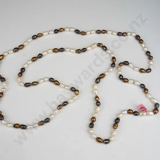 artisan multi-coloured freshwater pearl necklace 159gms