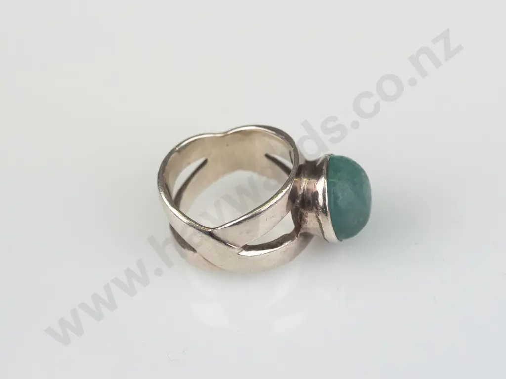 silver ring stamped 925 size O Image 1++