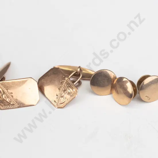 pair of cufflinks stamped 9ct