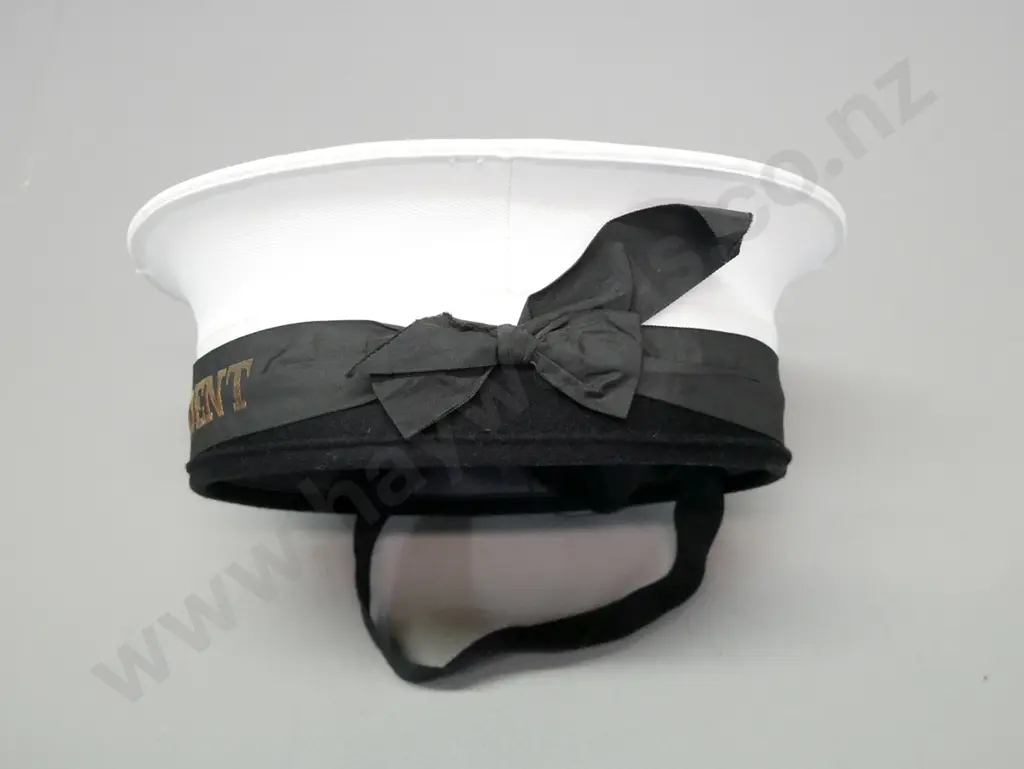 Vintage sailor's dress cap with "HMS President" band, size 7, size label has date '1968' Image 1++