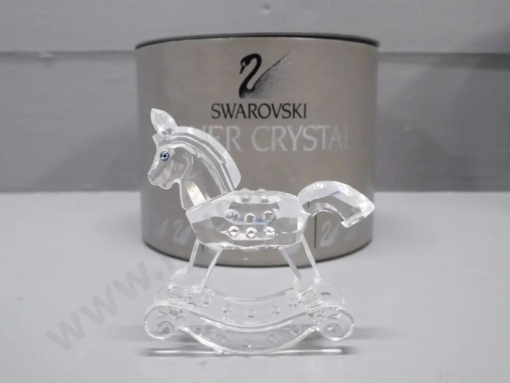 Swarovski miniature rocking horse, w/ original packaging. Total H-60 Image 1++