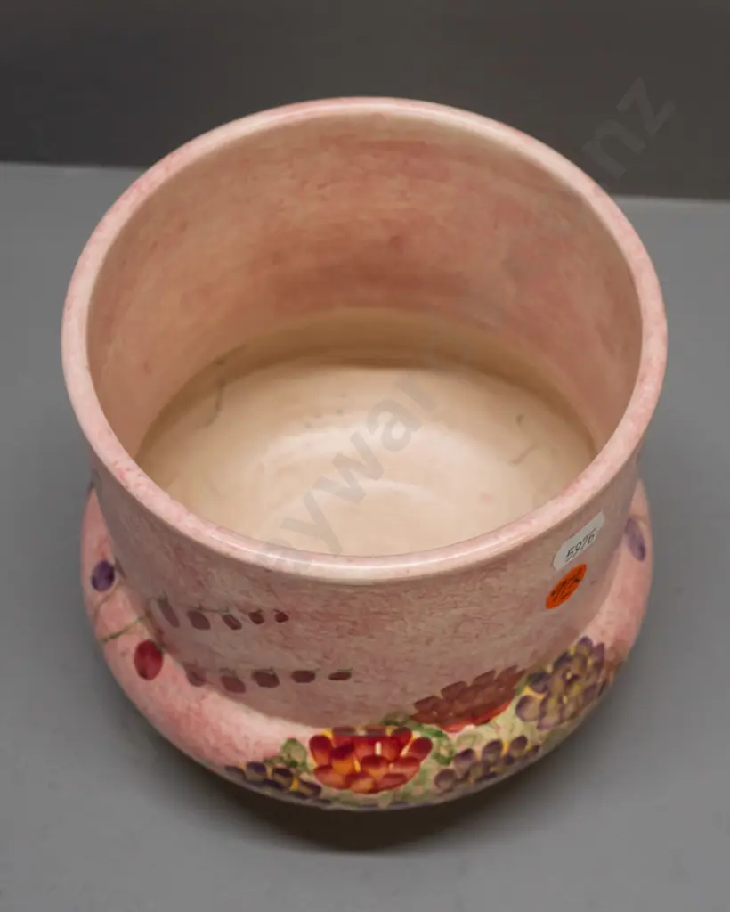 Radford Burslem floral hand-painted jardiniere or vase - some staining inside H-145 D-140 Image 1++