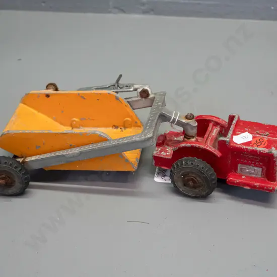 vintage cast alloy road scraper - McKenzie & Bannister 1960s Jumbo motor scraper according to tag. No maker's marks.