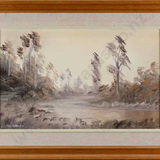 Don Parlane 1987 -- framed oil on board "Paringa South Westland" H-245 W-395