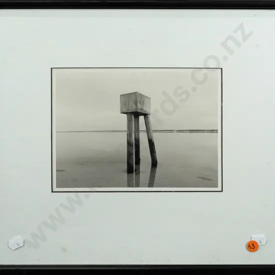 Erwin Brinkman - framed monochrome photograph - Awarua, April 95. H-145 W-200
