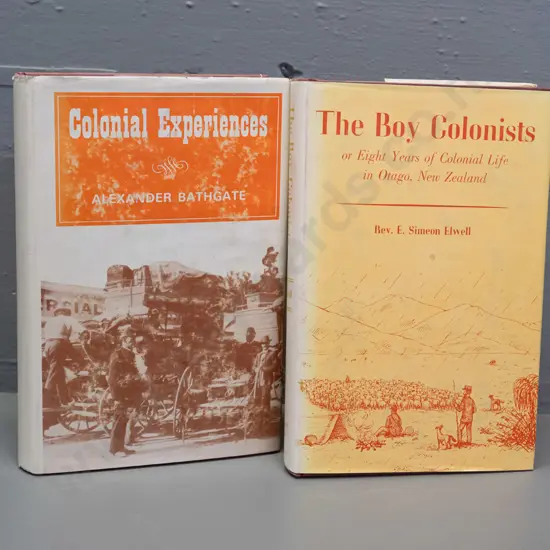 2 Capper Press 1970s reprint / facsimile NZ histories: Colonial Experiences by Bathgate and The Boy Colonists by Elwell