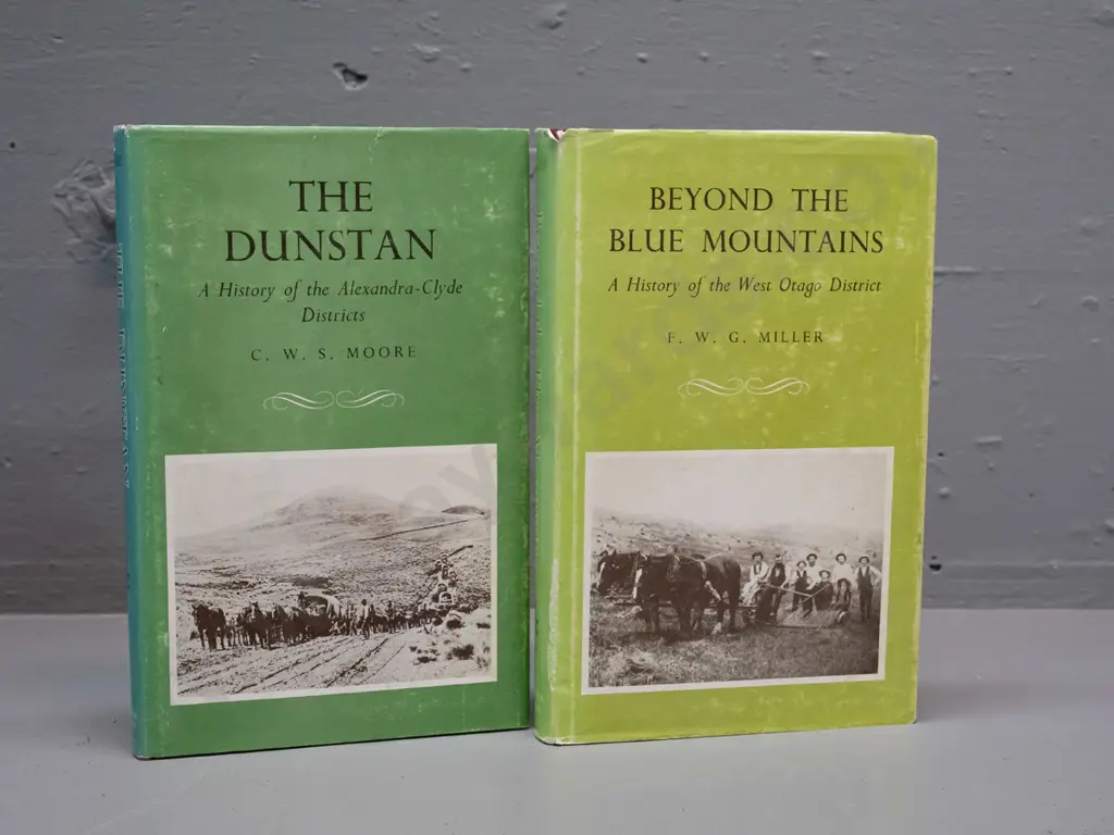2 1978 Capper Press reprints from Otago Centennial series: Beyond the Blue Mountains and The Dunstan - wear to dust Image 1++