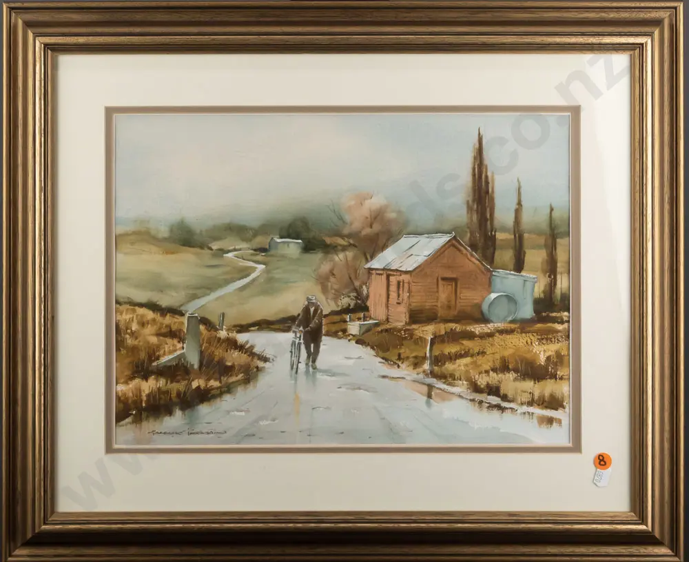 Garrick Tremain -- framed watercolour on paper "Paddy's Track" H-275 W-365 Image 1++