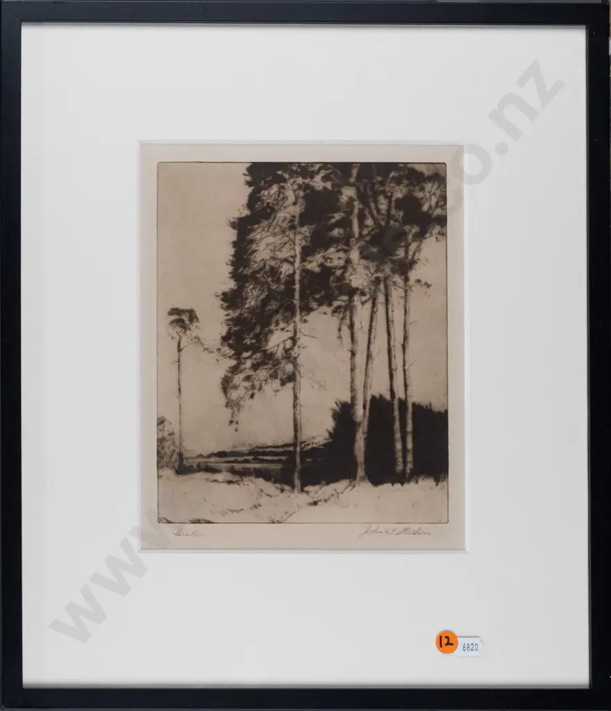 John G Mathieson -- framed reproduction print "Winter" H-250 W-200 Image 1++
