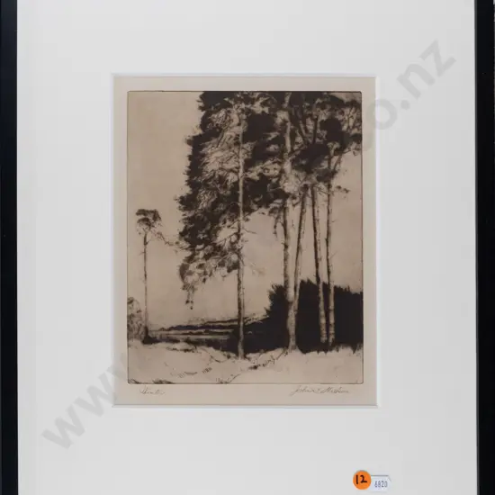 John G Mathieson -- framed reproduction print "Winter" H-250 W-200