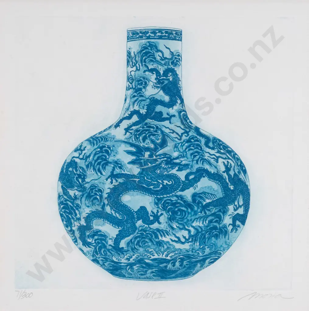 Moria - framed lithograph - Vase II - limited edition of 300 H-225 W-225 Image 1++