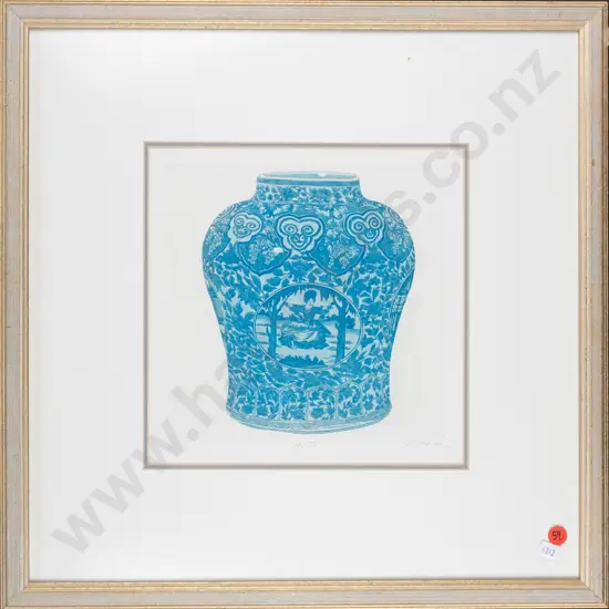 Moria - framed lithograph - Vase IV - limited edition of 300 H-225 W-225