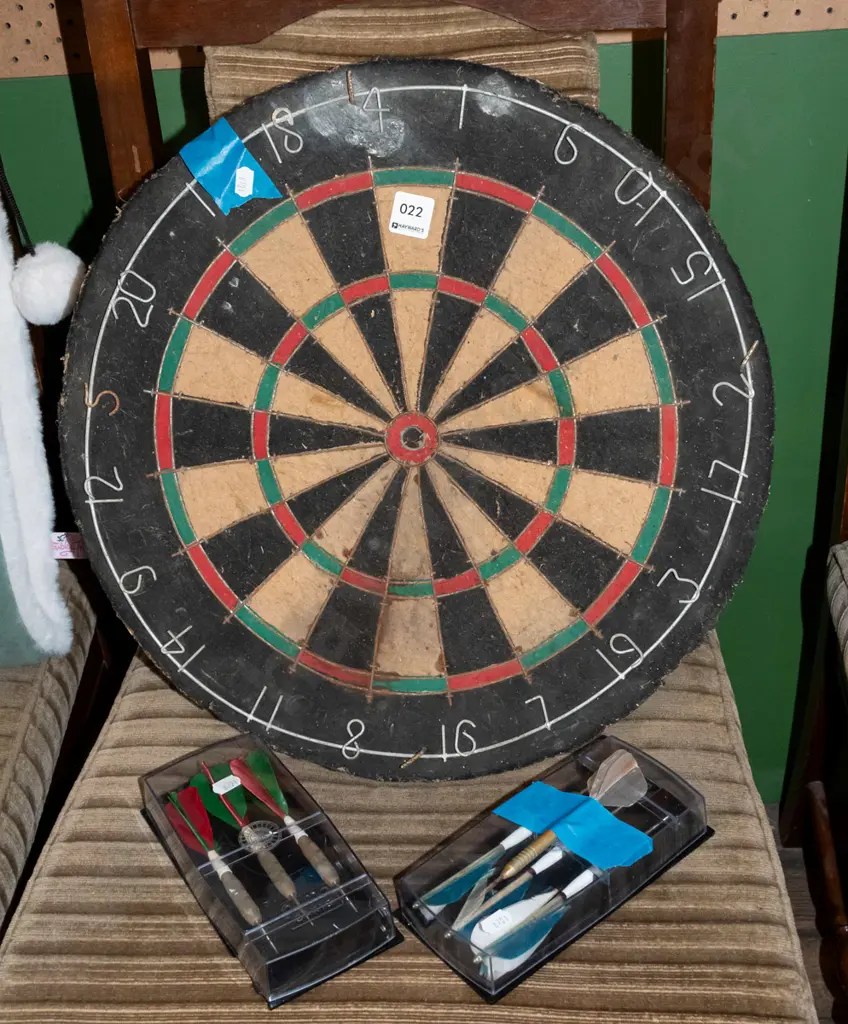 dart board and darts Image 1++