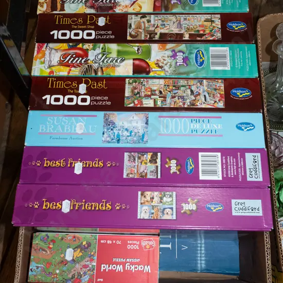 box of puzzles