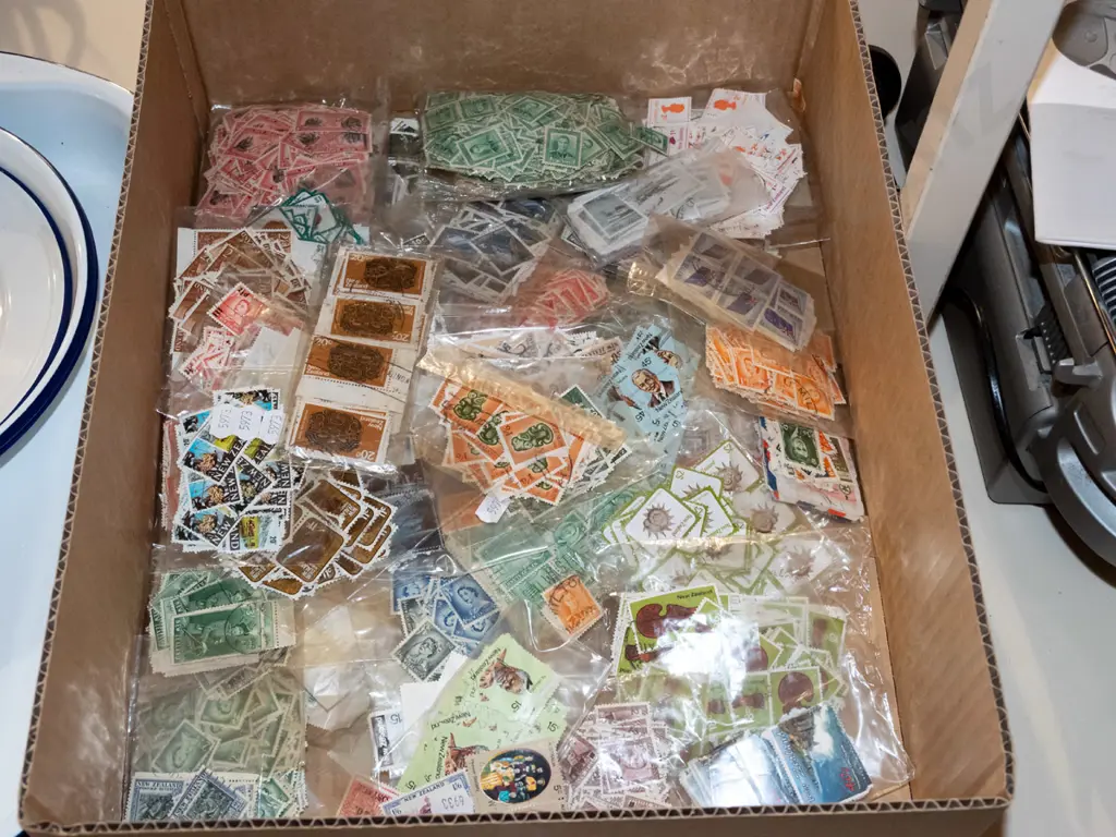 box of stamps - not authenticated Image 1++
