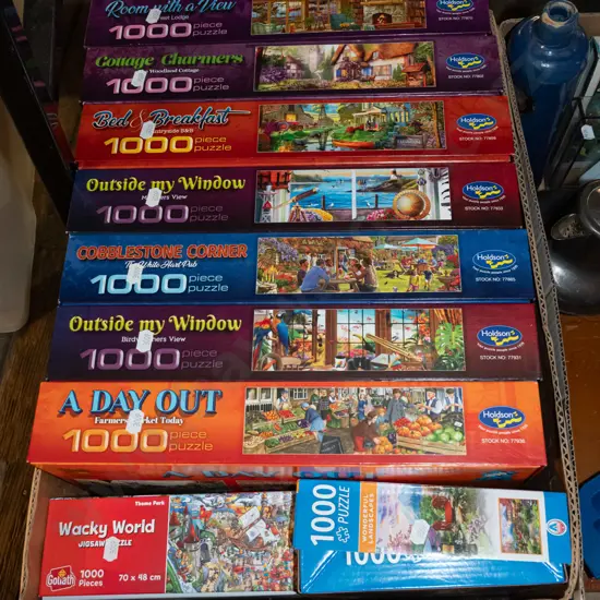 box of puzzles