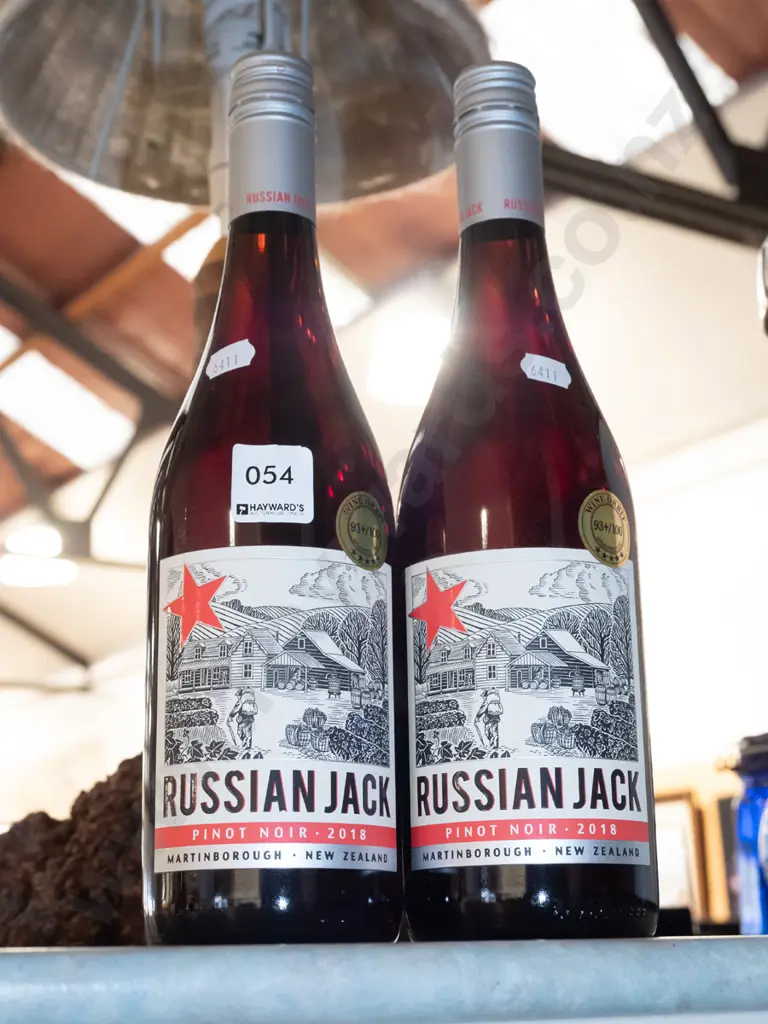 2x bottles of Russian Jack Martinborough pinot noir 2018 Image 1++