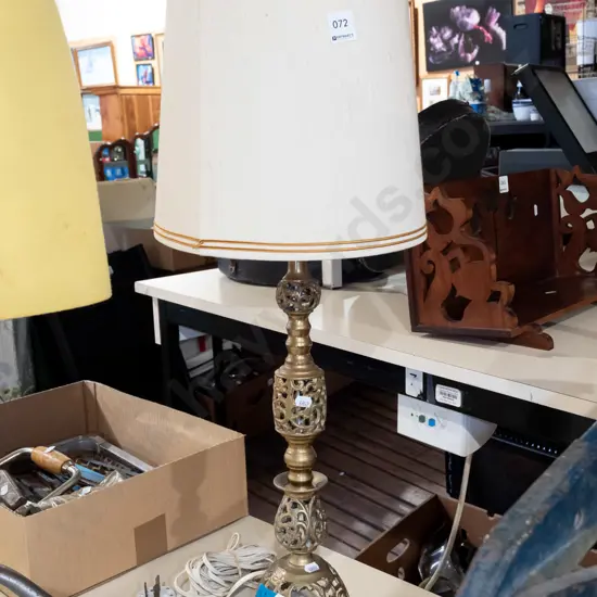 brass based table lamp H700
