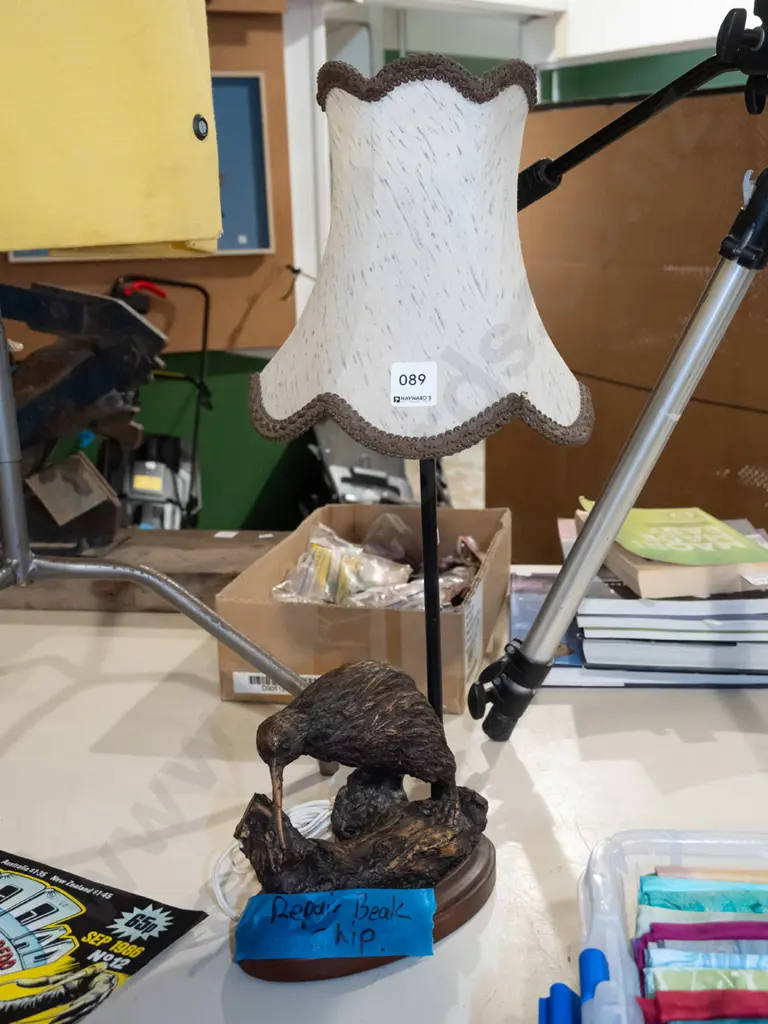 composite kiwi based table lamp - repair to beak - chip H520 Image 1++