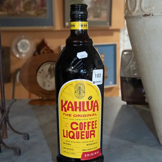 bottle of 1L Kahlua coffee liqueur
