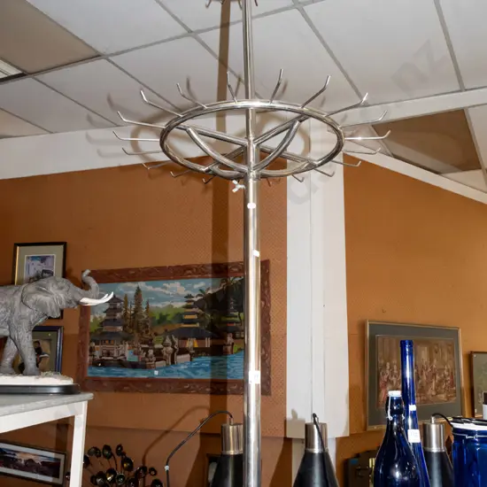 chrome shop display adjustable height stand