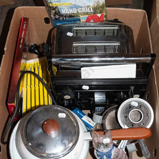 fondue set, toaster etc